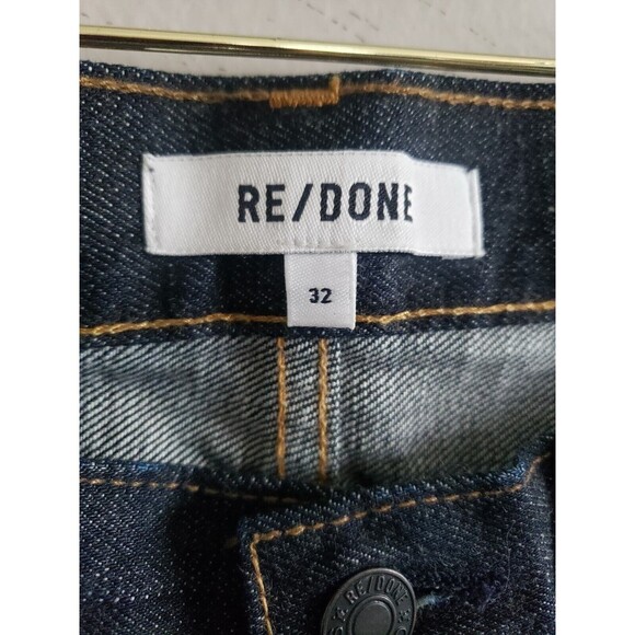 Re/Done Jean Mens 32x33 Blue Straight Fit Button Fly Made In The USA New - Picture 2 of 9